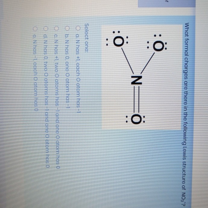 Solved What Formal Charges Are There In The Following Lew Chegg Com