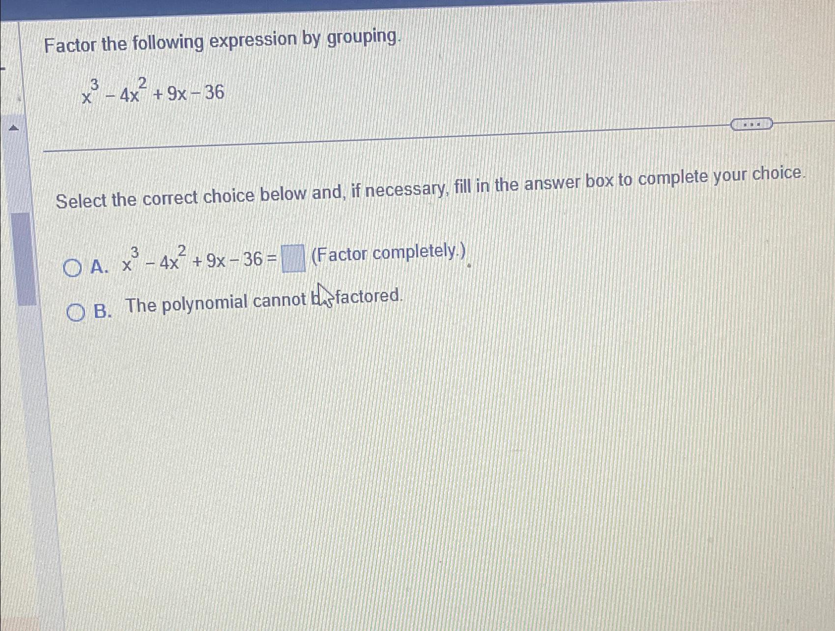 solved-factor-the-following-expression-by-chegg