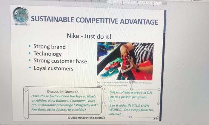 competitive advantages of nike