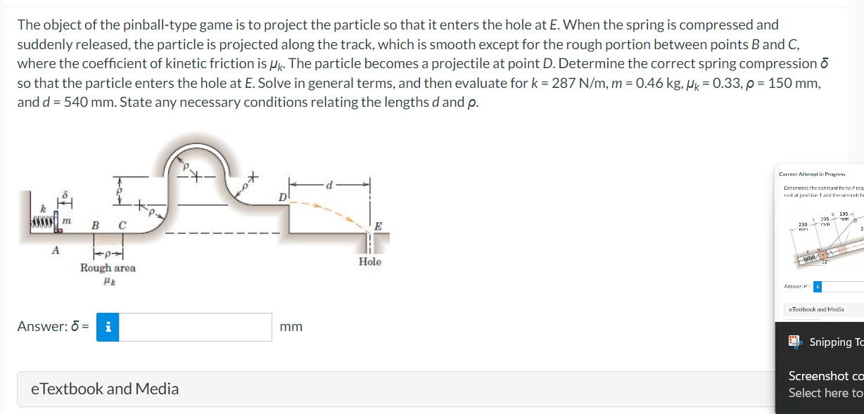 Solved The object of the pinball-type game is to project the | Chegg.com