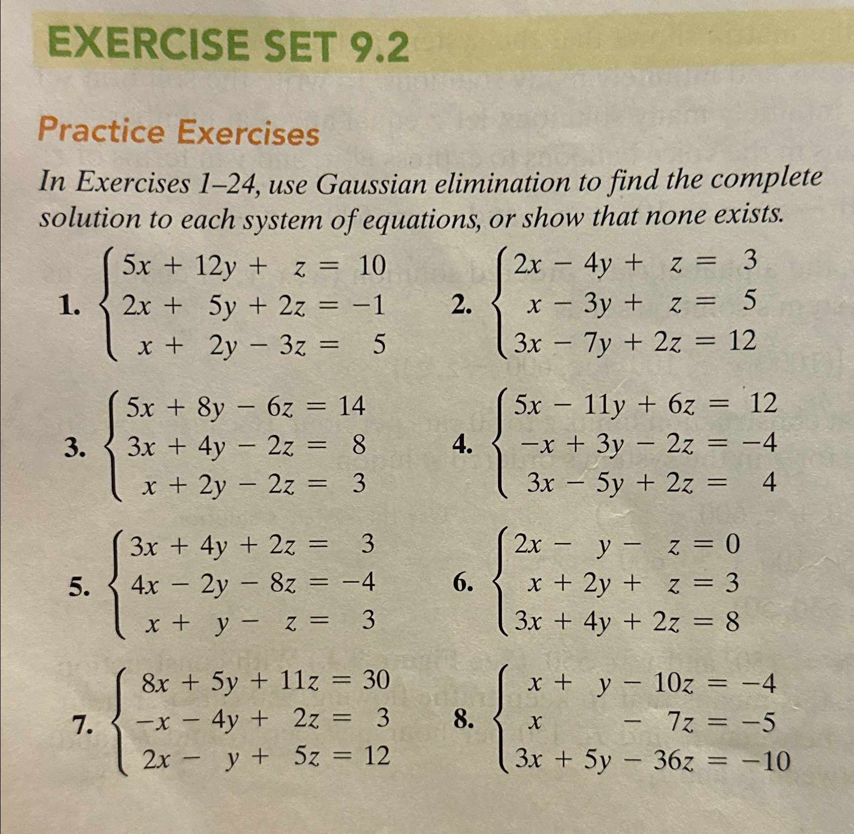 Solved EXERCISE SET 9.2Practice ExercisesIn Exercises 1-24, | Chegg.com