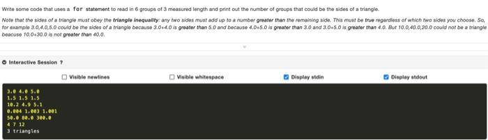 Solved Write some code that uses a for statement to read in | Chegg.com
