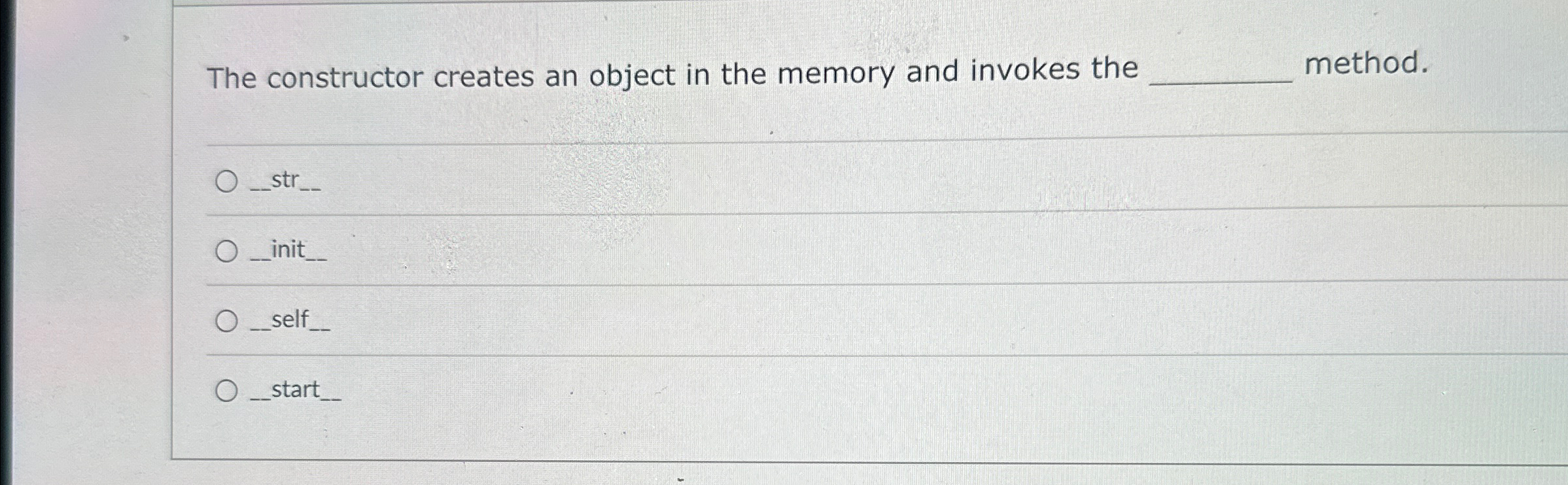 Solved The constructor creates an object in the memory and | Chegg.com