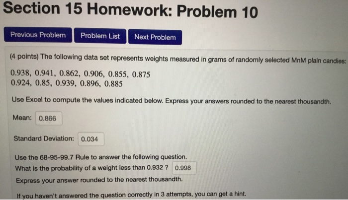 Solved Section 15 Homework: Problem 10 Previous Problem | Chegg.com