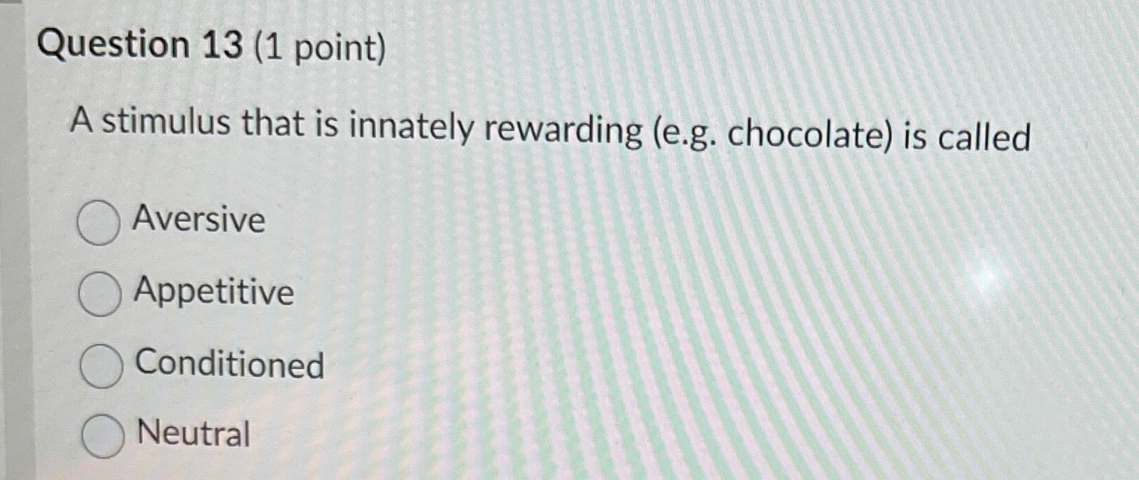 Solved Question 13 (1 ﻿point)A stimulus that is innately | Chegg.com
