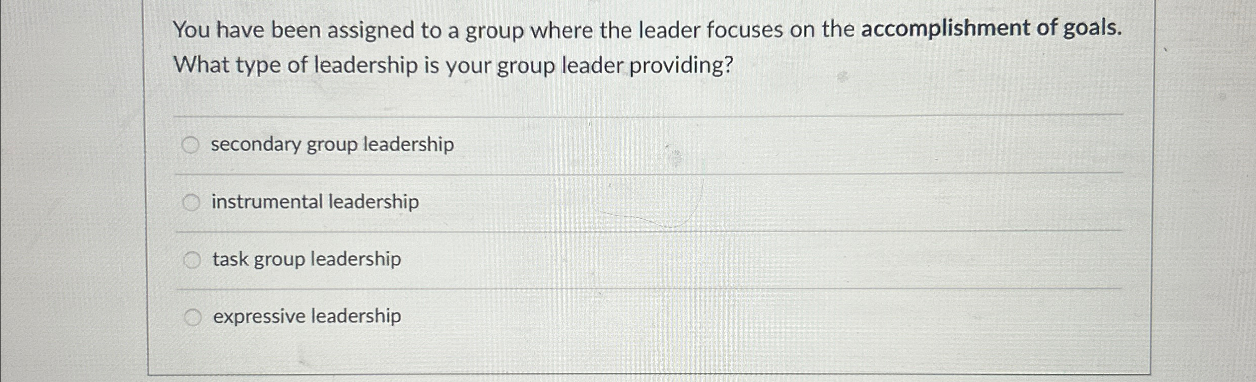 Solved You have been assigned to a group where the leader | Chegg.com