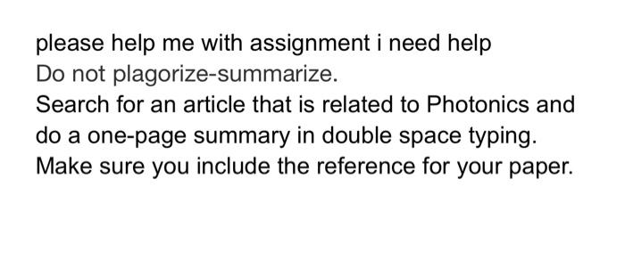 Solved please help me with assignment i need help Do not | Chegg.com