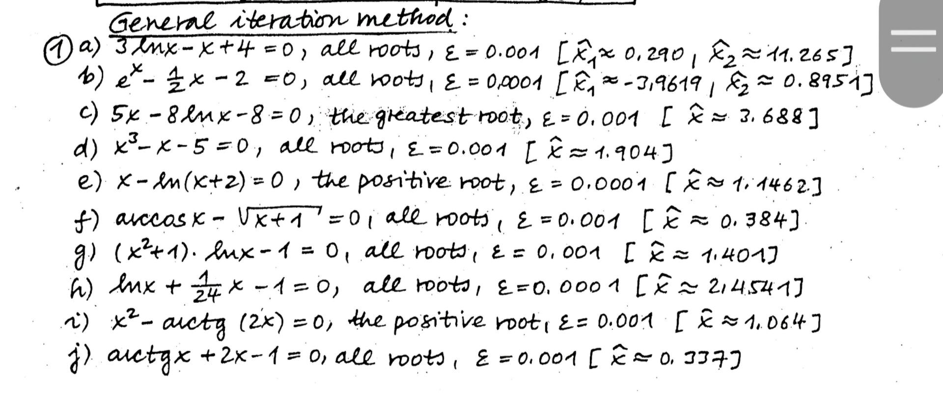 General ﻿iteration ﻿method: | Chegg.com