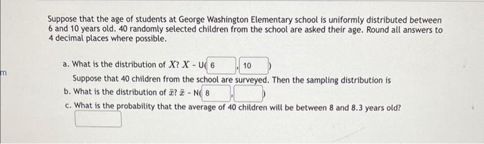 Solved Suppose that the age of students at George Washington | Chegg.com