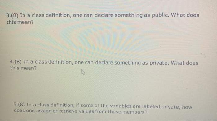Solved 7.(48) Write the code necessary to define a class | Chegg.com