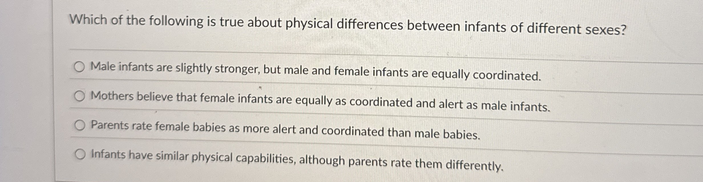 Solved Which of the following is true about physical | Chegg.com