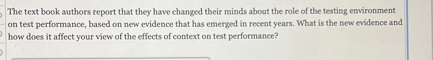 Solved The text book authors report that they have changed | Chegg.com