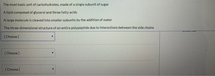 Solved Choose ] The linear sequence of a protein's amino | Chegg.com