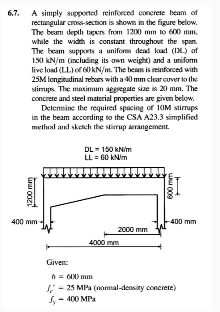 Solved 6 7 A Simply Supported Reinforced Concrete Beam Chegg solved-6-7-a-simply-supported-reinforced-concrete-beam-chegg
