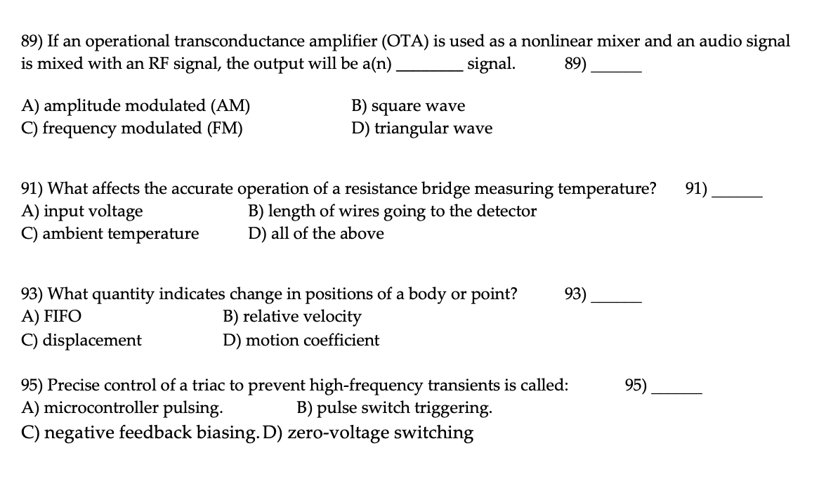 Solved What affects the accurate operation of a resistance | Chegg.com
