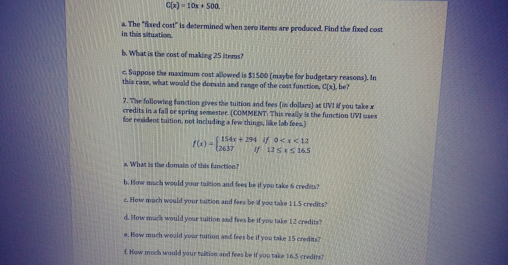 Solved With these next problems, the functions and their | Chegg.com