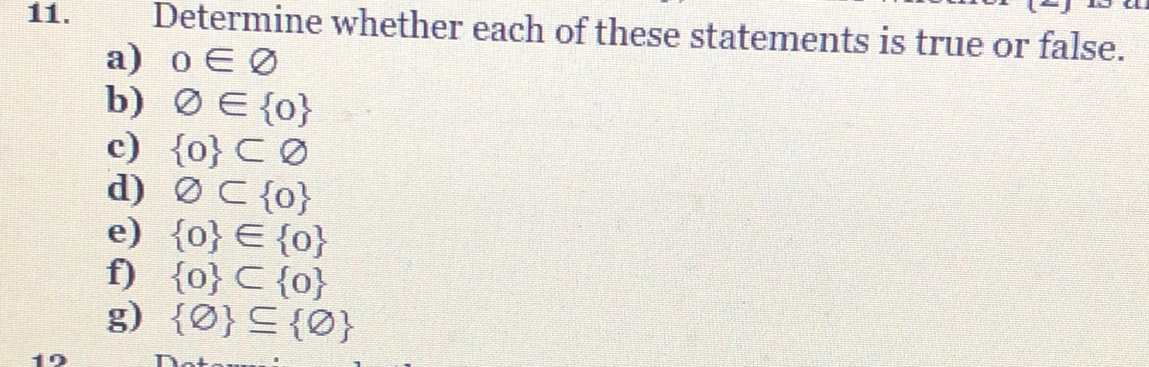 Solved Determine whether each of these statements is true or | Chegg.com