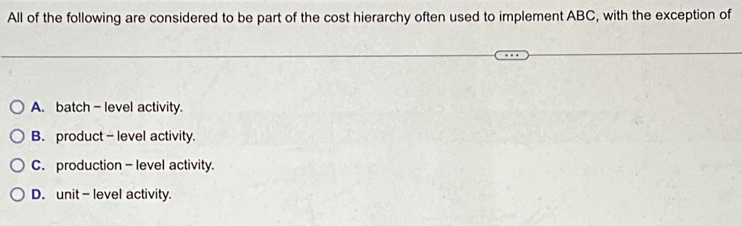 Solved All of the following are considered to be part of the | Chegg.com