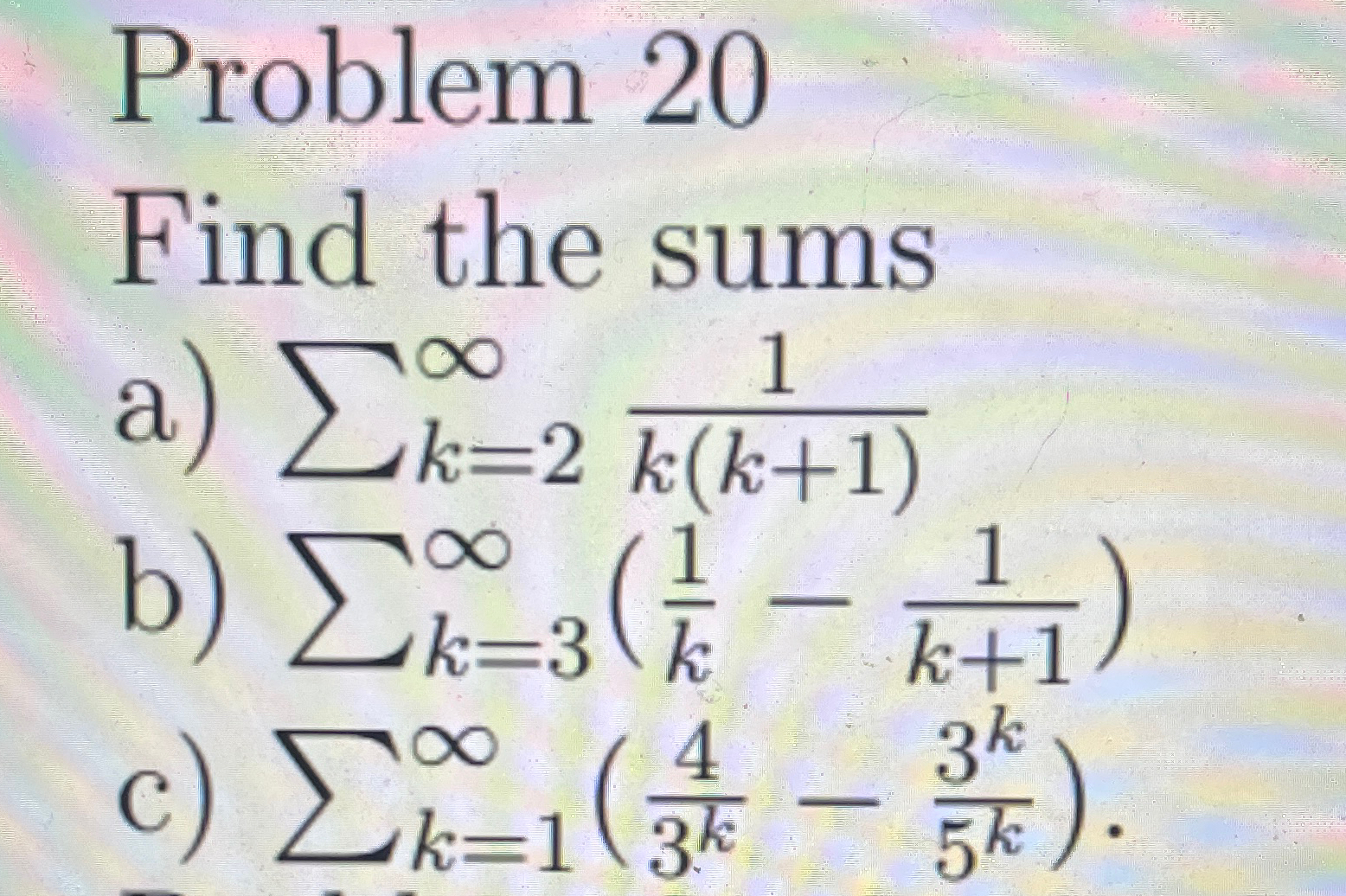 Solved Problem 20Find the | Chegg.com