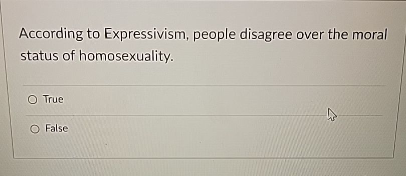 Solved According to Expressivism, people disagree over the | Chegg.com