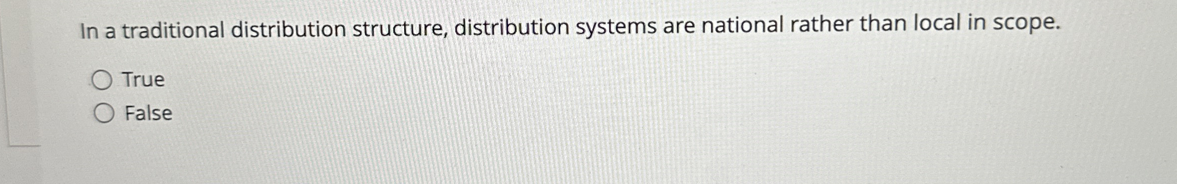 Solved In a traditional distribution structure, distribution | Chegg.com