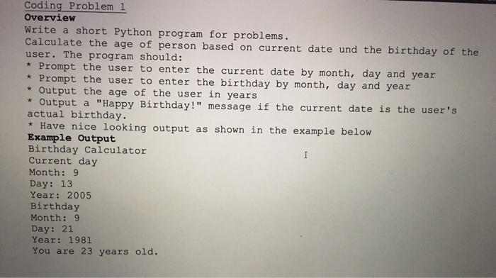 Solved * * Coding Problem 1 Overview Write a short Python | Chegg.com