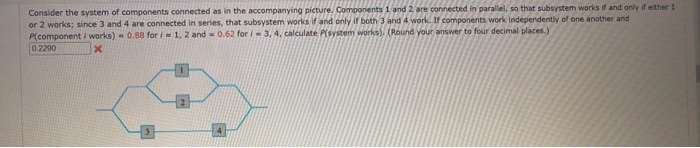 Solved Consider the system of components connected as in the | Chegg.com