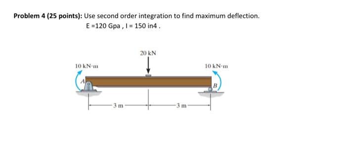 Solved Problem 4 (25 points): Use second order integration | Chegg.com