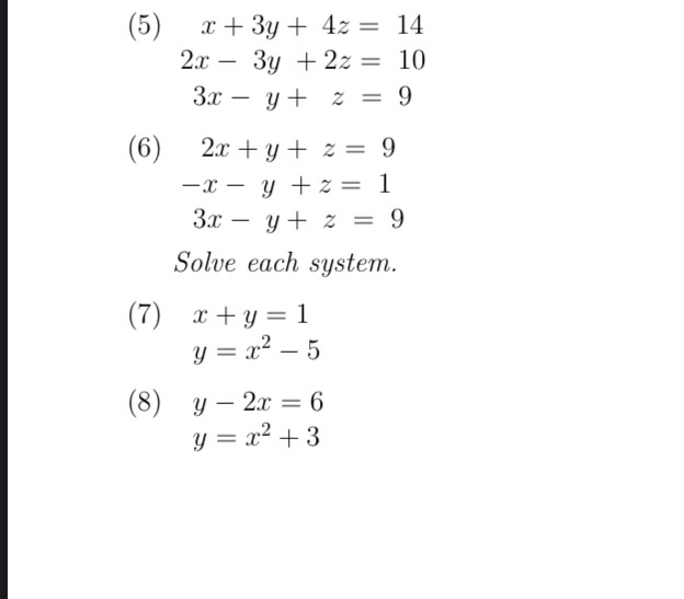 Solved 5 X 3y 4z 14 2x 3y 2z 10 3x Y Z Chegg Com