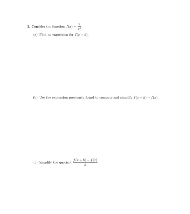 Solved 3. Consider the function f(x) = { (a) Find an | Chegg.com