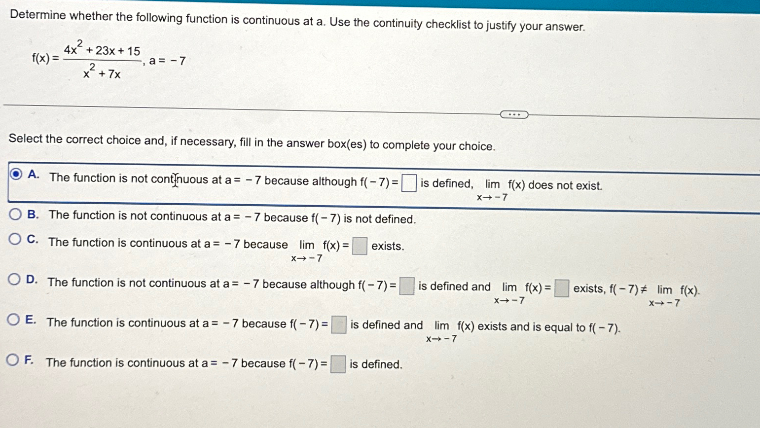 Solved Determine whether the following function is | Chegg.com