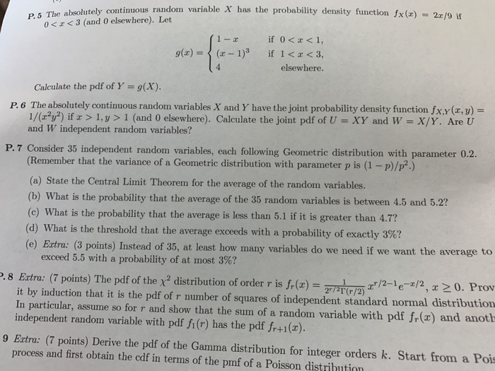 Solved continuous random variable X has the probability | Chegg.com