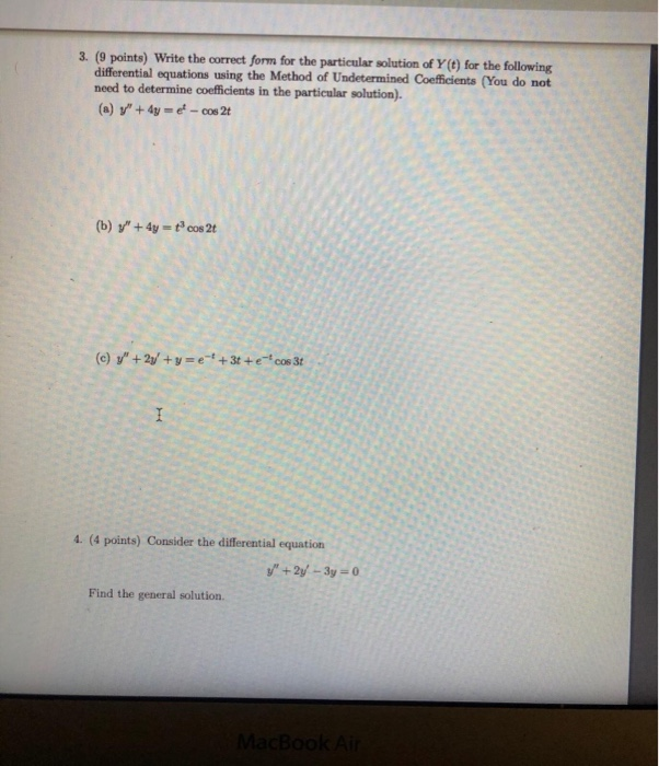 Solved 1. Consider the differential equation y" + 2y + 2y = | Chegg.com