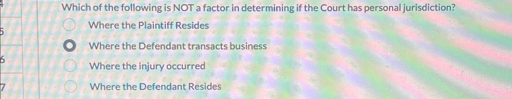 which of the following is not a factor in determining
