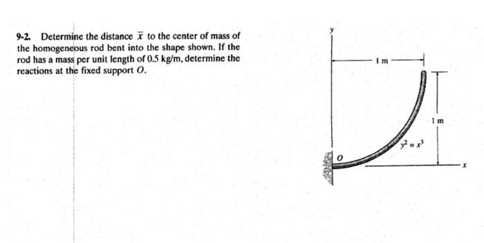 Solved 9-2. Determine the distance to the center of mass of | Chegg.com