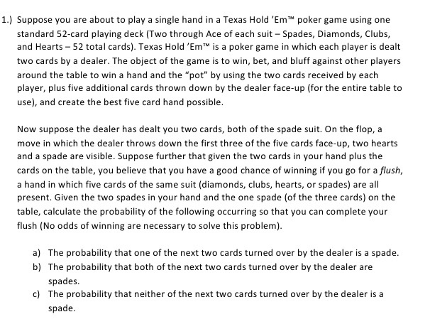 Poker Hands Texas Holdem Odds