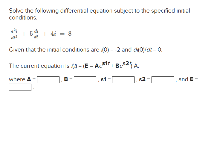 Solved Solve the following differential equation subject to | Chegg.com