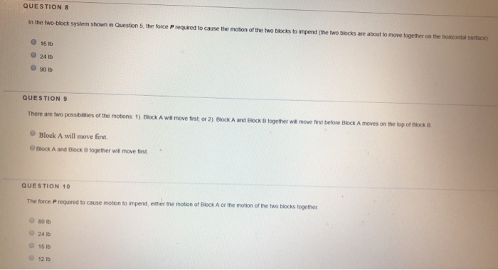 Solved The two blocks shown below are on a horizontal Block | Chegg.com
