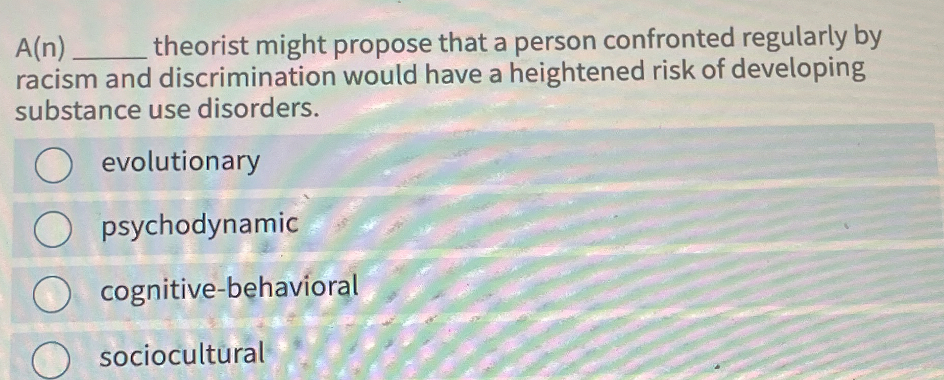 Solved A(n) ﻿theorist might propose that a person confronted | Chegg.com