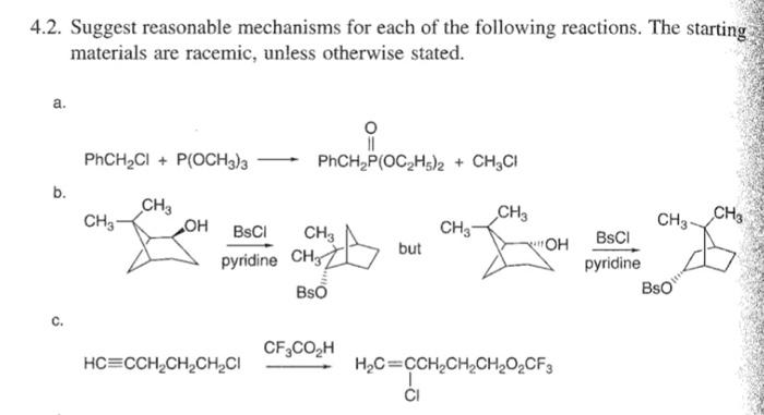 Solved 4.2. Suggest reasonable mechanisms for each of the | Chegg.com