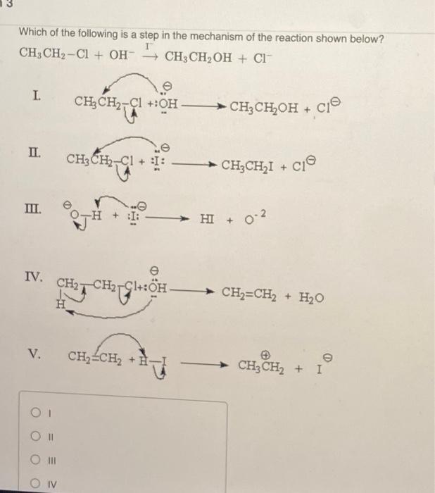 Solved Which of the following is a step in the mechanism of | Chegg.com