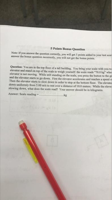Solved 5 Points Bonus Question Note: If you answer the | Chegg.com