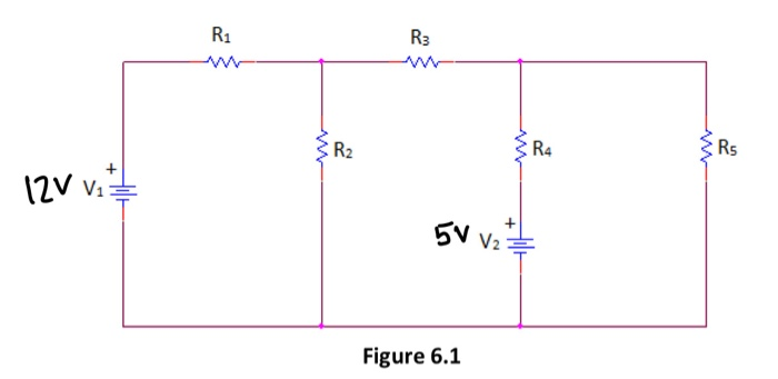 Solved calculate voltage of R1 and R2,R3,R4,R5 using super | Chegg.com