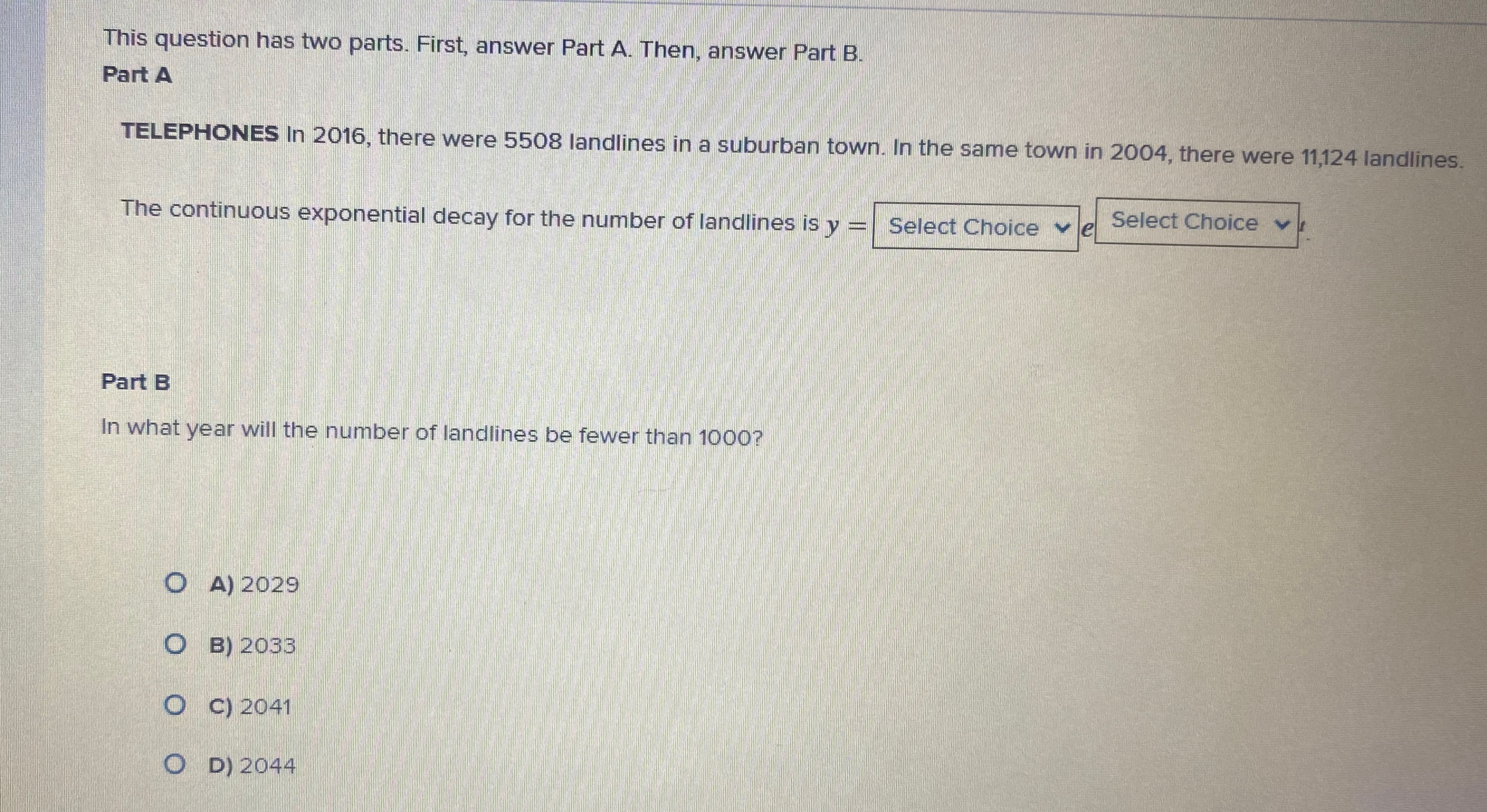 Solved This question has two parts. First, answer Part A. | Chegg.com