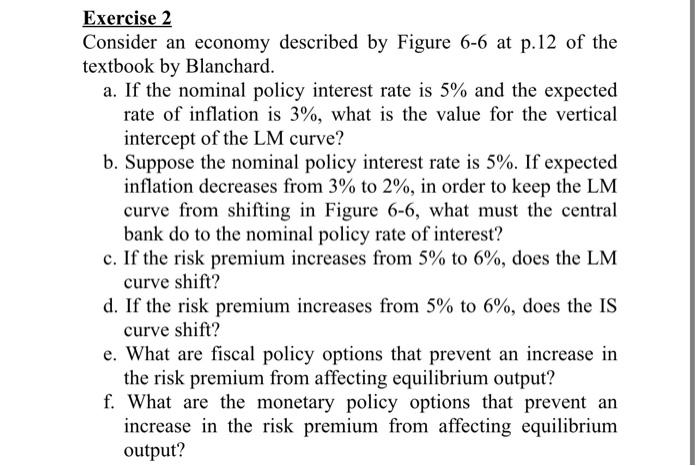 Solved Exercise 2 Consider An Economy Described By Figure | Chegg.com