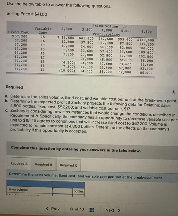 Solved Use the below table to answer the following | Chegg.com