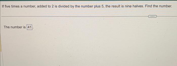 the product of 2 and a number divided by 5