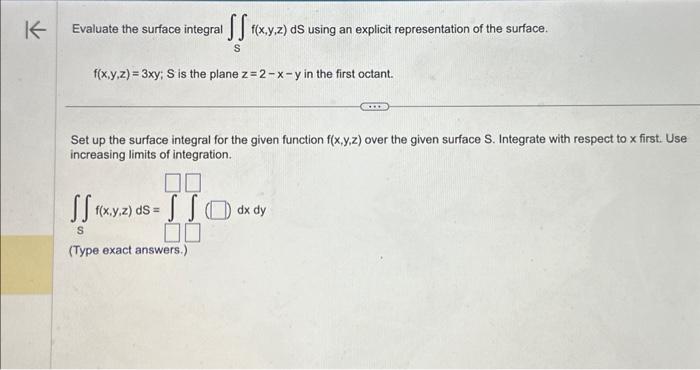 Solved Evaluate the surface integral ∬Sf(x,y,z)dS using an | Chegg.com