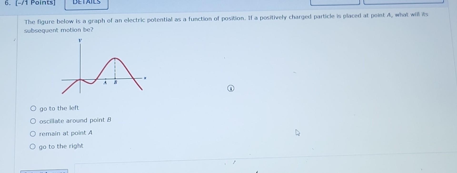 Solved The figure below is a graph of an electric potential | Chegg.com