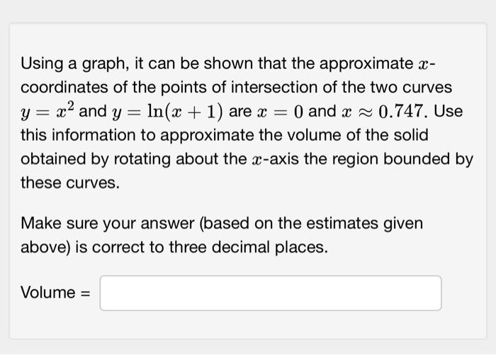 Solved = Using A Graph, It Can Be Shown That The Approximate | Chegg.com